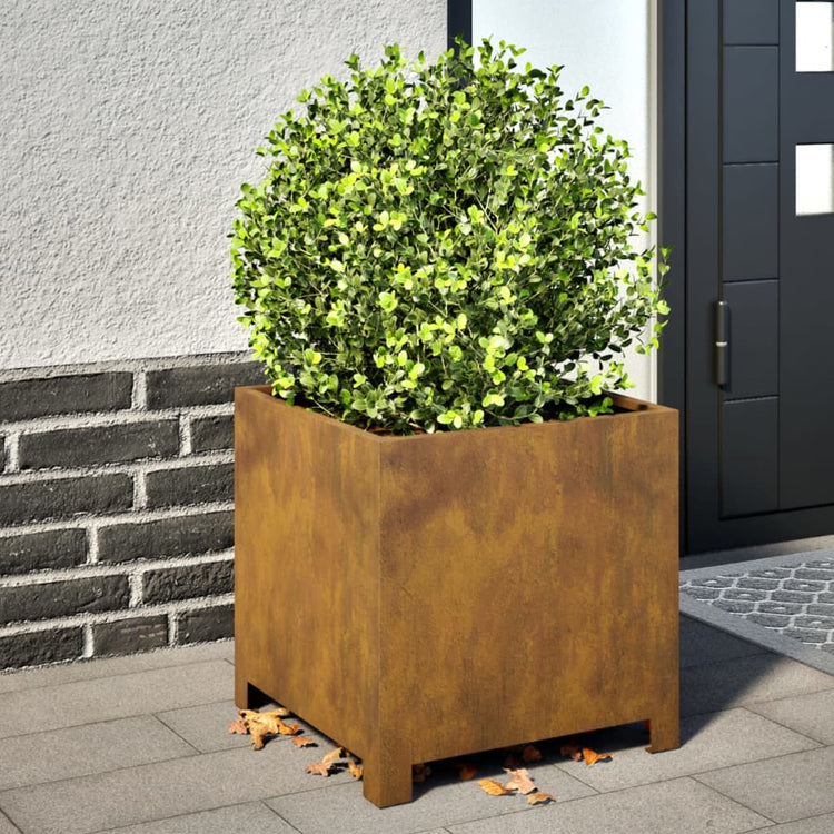 VIDAXL -Pflanzer 2 ST 40x40x40 cm Wetterstahl