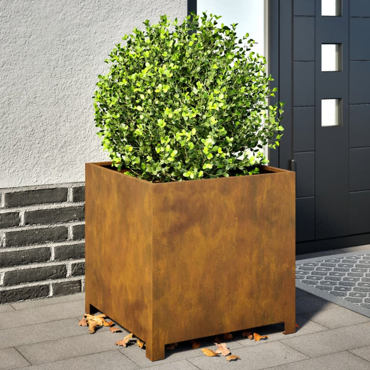 VIDAXL -Planungsbox 50x50x50 cm Wetterstahl
