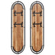 Vidaxl Wandhaube Stern 2 ST mit 4 Haken fester Akaziahout