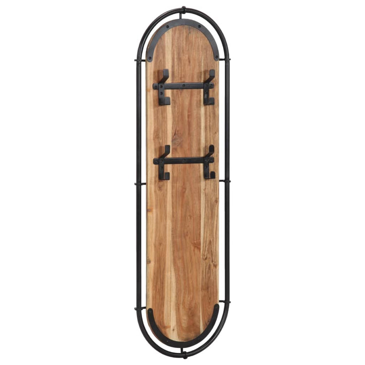Vidaxl Wandhaube Stern 2 ST mit 4 Haken fester Akaziahout