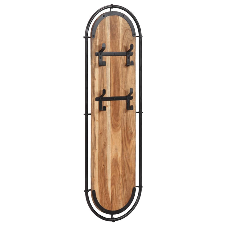Vidaxl Wandhaube Stern 2 ST mit 4 Haken fester Akaziahout