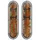 Vidaxl Wandhaube Stellen 2 ST mit 4 Haken fester recyceltes Holz