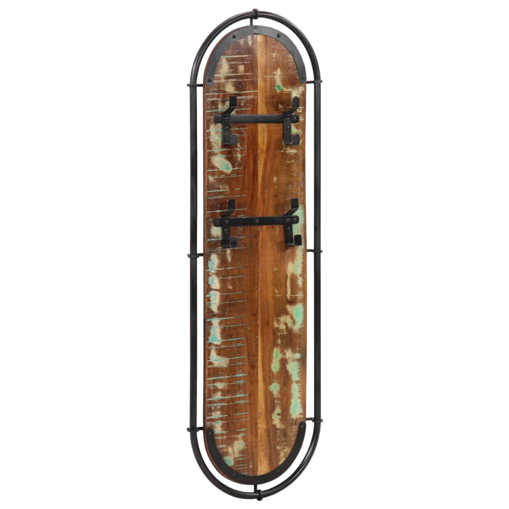 Vidaxl Wandhaube Stellen 2 ST mit 4 Haken fester recyceltes Holz
