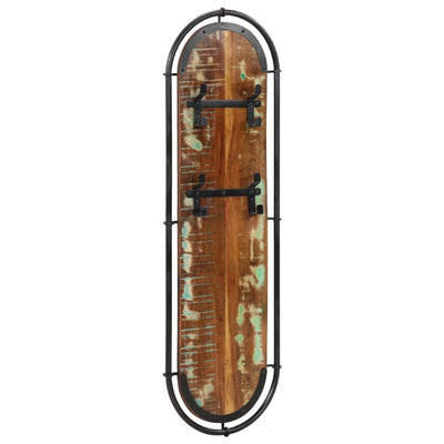 Vidaxl Wandhaube Stellen 2 ST mit 4 Haken fester recyceltes Holz