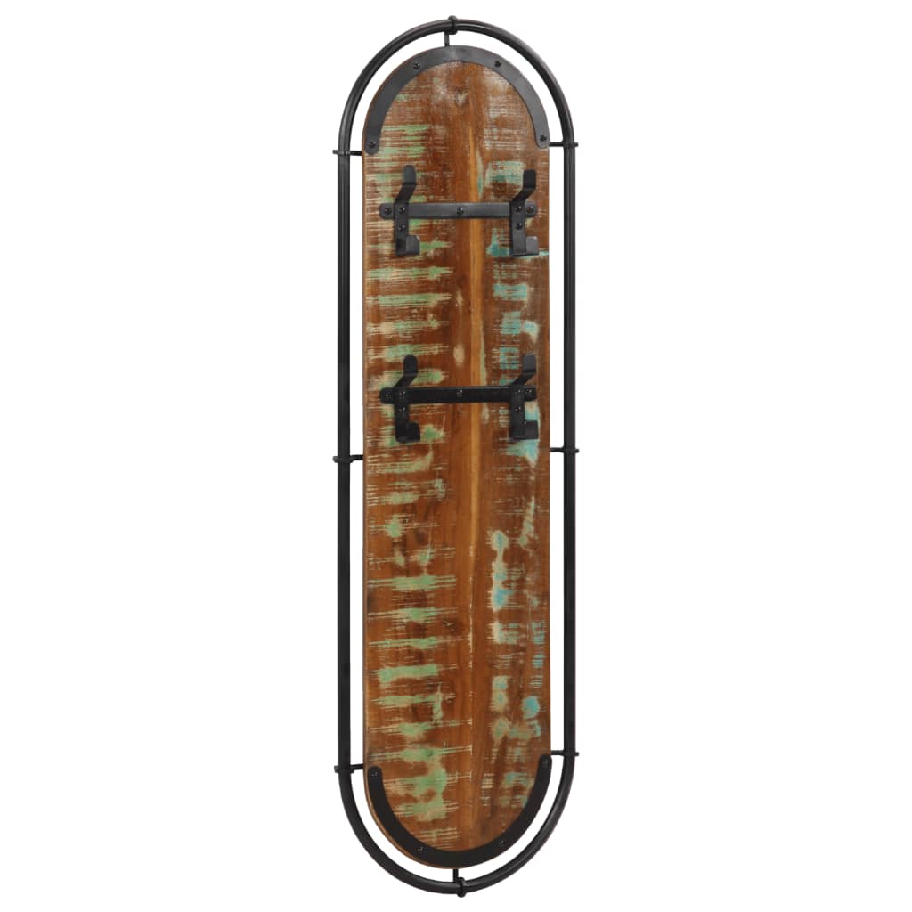 Vidaxl Wandhaube Stellen 2 ST mit 4 Haken fester recyceltes Holz