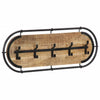 Vidaxl -Wandbedeckungsregal mit 5 Haken massivem Mangowood