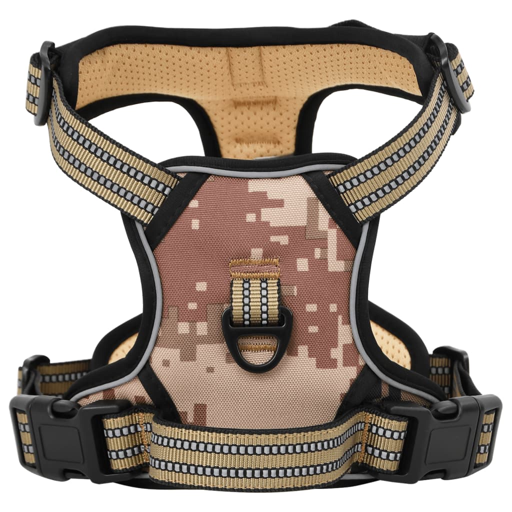 Vidaxl Hundekabelbaum reflektierende Streifen einstellbare M -Tarnung braun