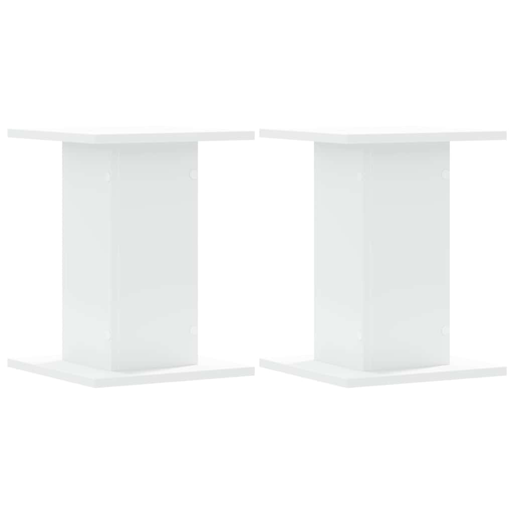 Vidaxl -Lautsprecher steht 2 PCs 30x30x40 cm verarbeitetes Holz weiß