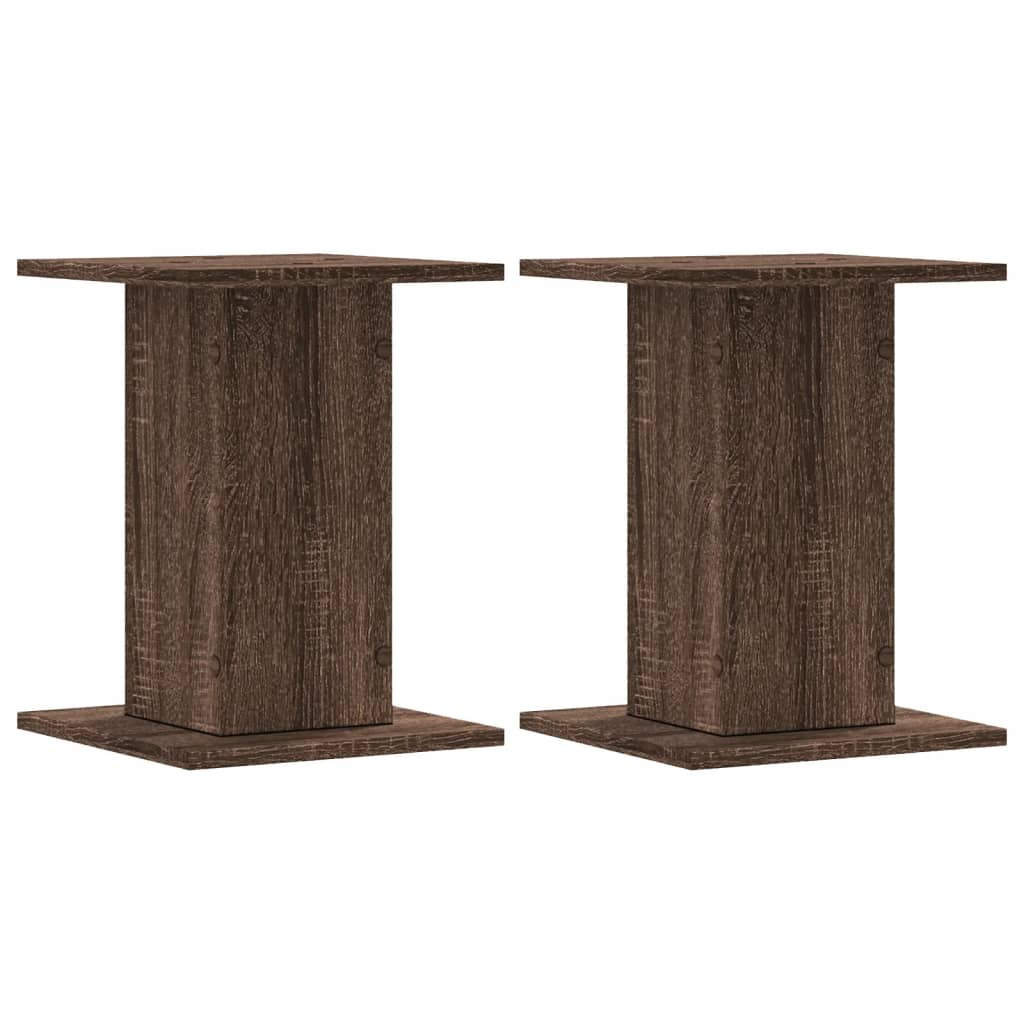 Vidaxx Lautsprecherständer 2 Stück 30x30x40 cm verarbeitetes Holz braune Eiche