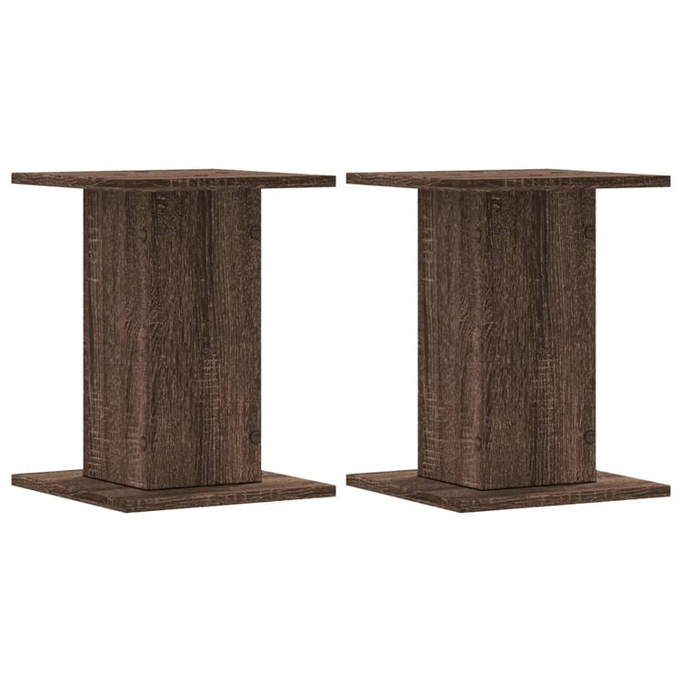 Vidaxx Lautsprecherständer 2 Stück 30x30x40 cm verarbeitetes Holz braune Eiche