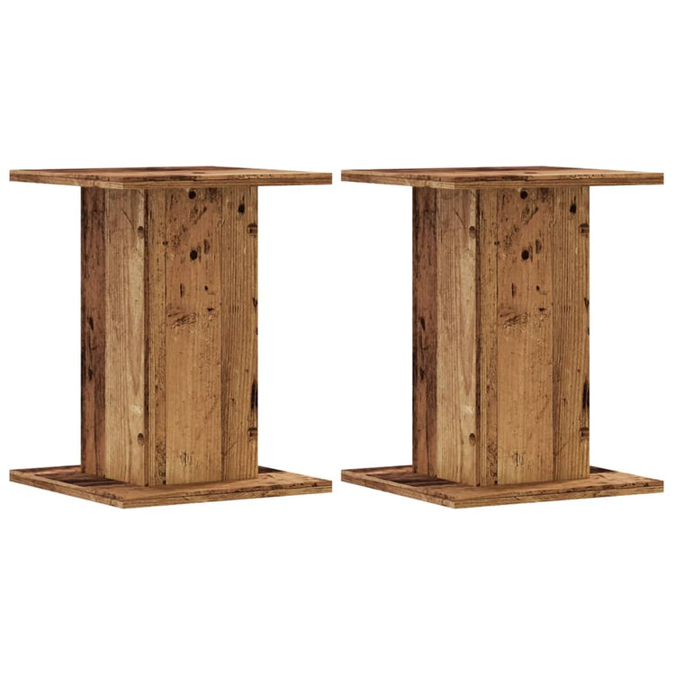 VidaXL Lautsprecherständer 2 Stück 30x30x40 cm behandeltes Holz, altholzfarben