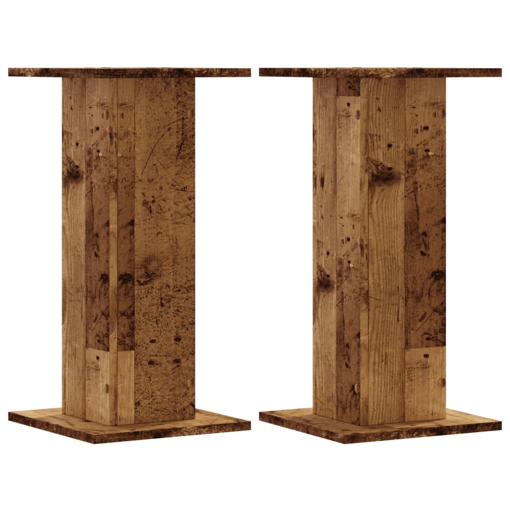 Vidaxx Lautsprecherständer 2 Stück 30x30x60 cm behandeltes Holz, altholzfarben