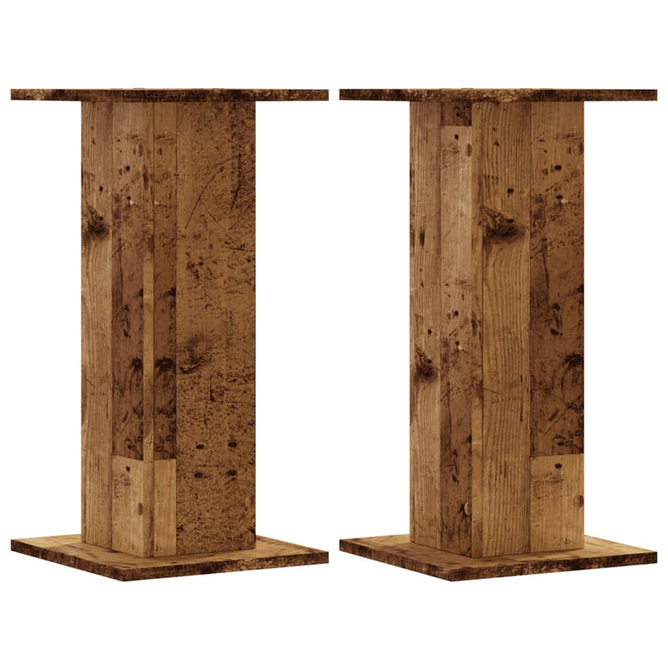 Vidaxx Lautsprecherständer 2 Stück 30x30x60 cm behandeltes Holz, altholzfarben