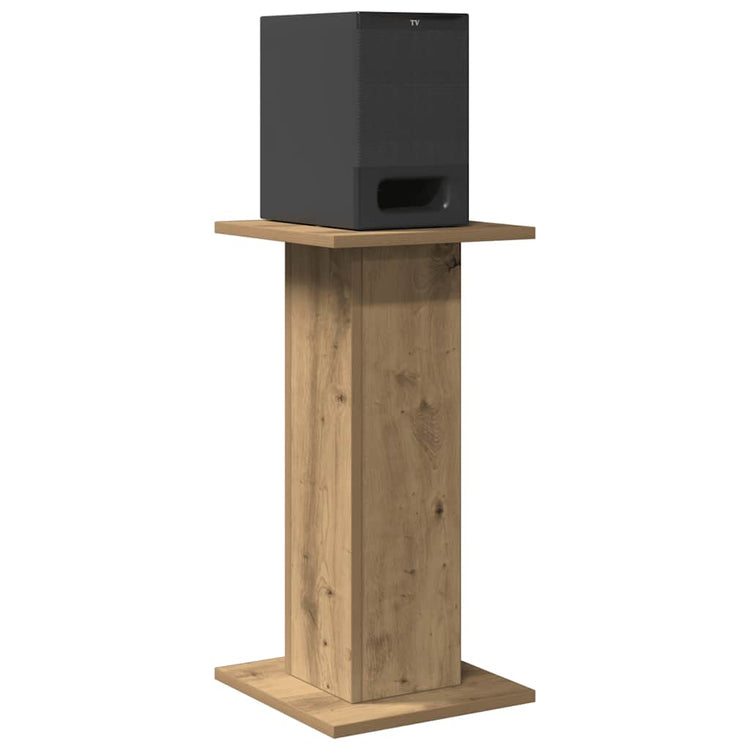 VidaXL Lautsprecherständer 2 Stück 30x30x60 cm Holz, handwerklich eichenfarben