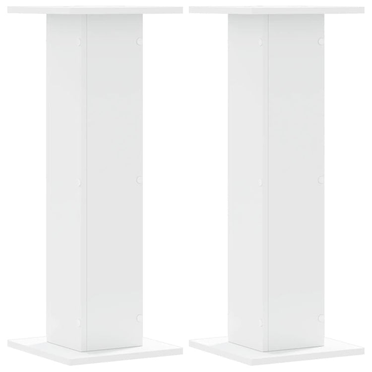 Vidaxl -Lautsprecher steht 2 PCs 30x30x80 cm verarbeitetes Holz weiß