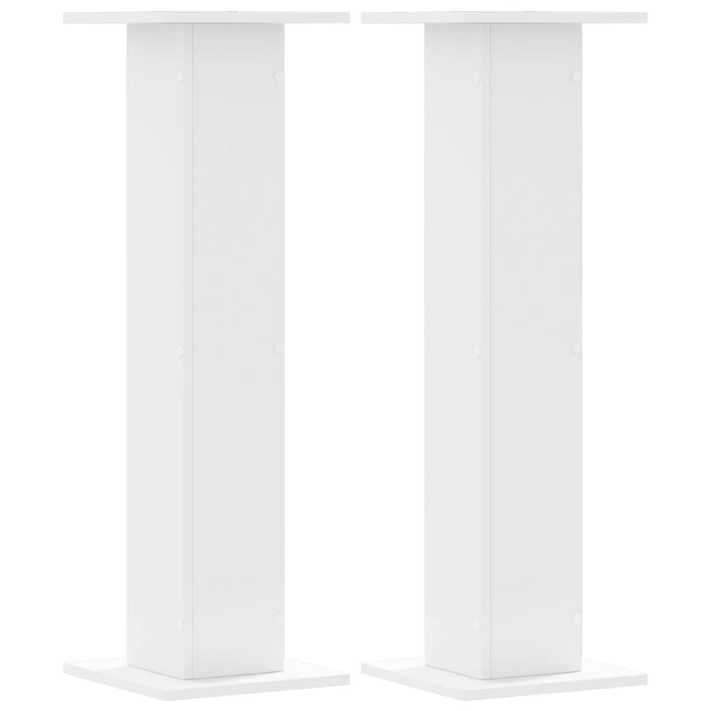 Vidaxl -Lautsprecher steht 2 PCs 30x30x95 cm verarbeitetes Holz weiß