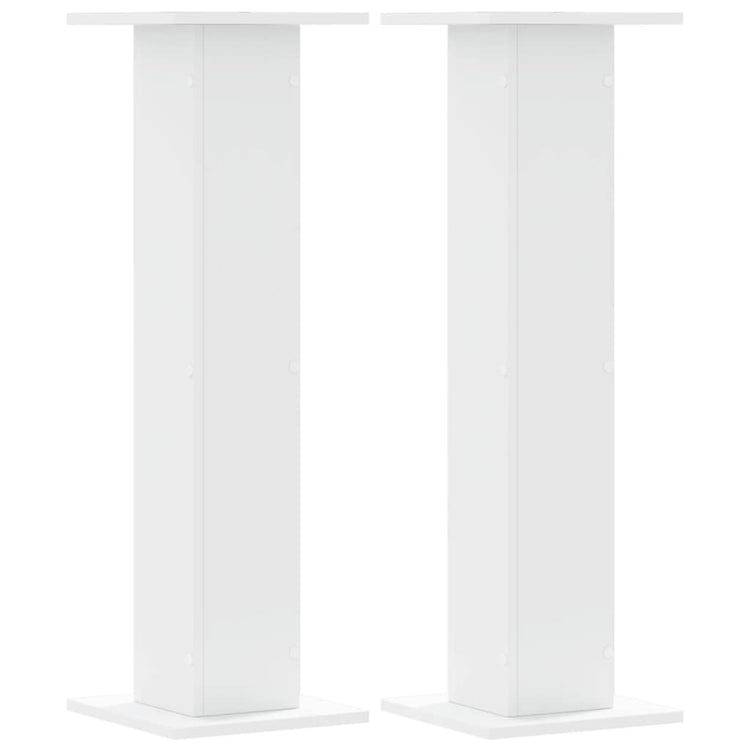 Vidaxl -Lautsprecher steht 2 PCs 30x30x95 cm verarbeitetes Holz weiß