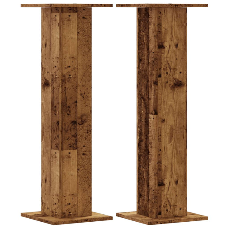 VidaXL Lautsprecherständer 2 Stück 30x30x95 cm behandeltes Holz, altholzfarben