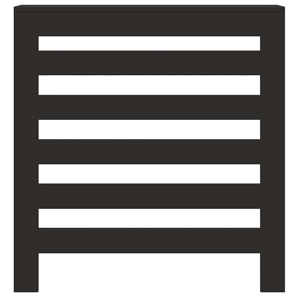 VIDAXL -Radiatorkonstruktion 78x20x82 cm verarbeitetes Holzschwarz