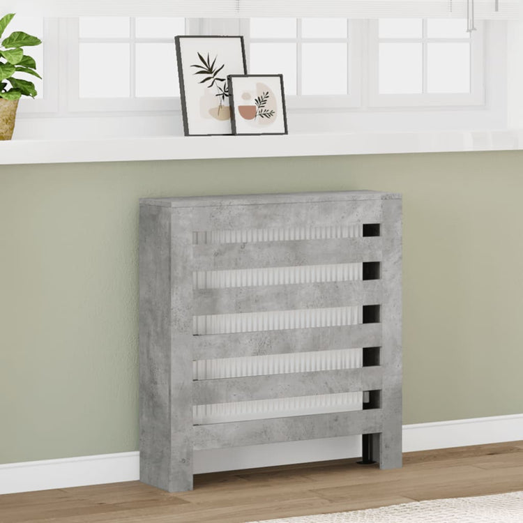 VIDAXL -Radiatorkonstruktion 78x20x82 cm verarbeitete Holzbetonglijs