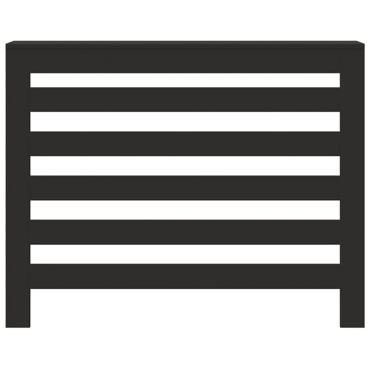 VIDAXL -Radiatorkonstruktion 104x20x82 cm verarbeitetes Holzschwarz