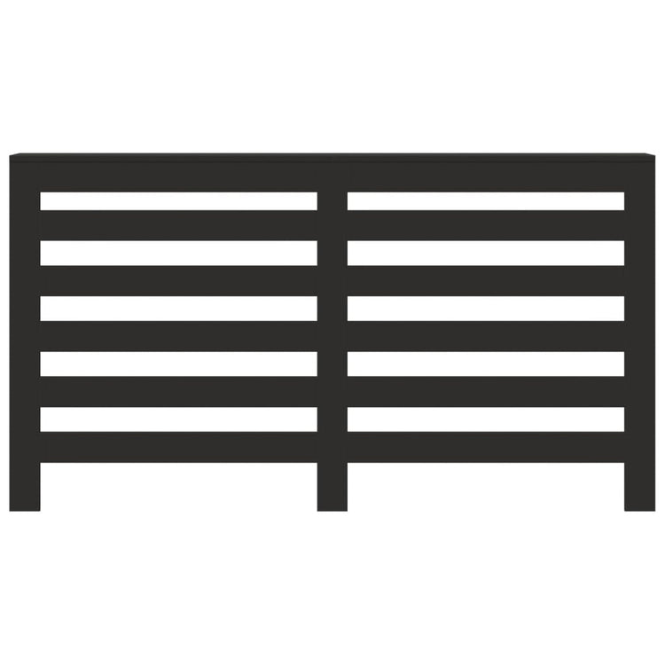 VIDAXL -Radiatorkonstruktion 149x20x82 cm verarbeitetes Holzschwarz