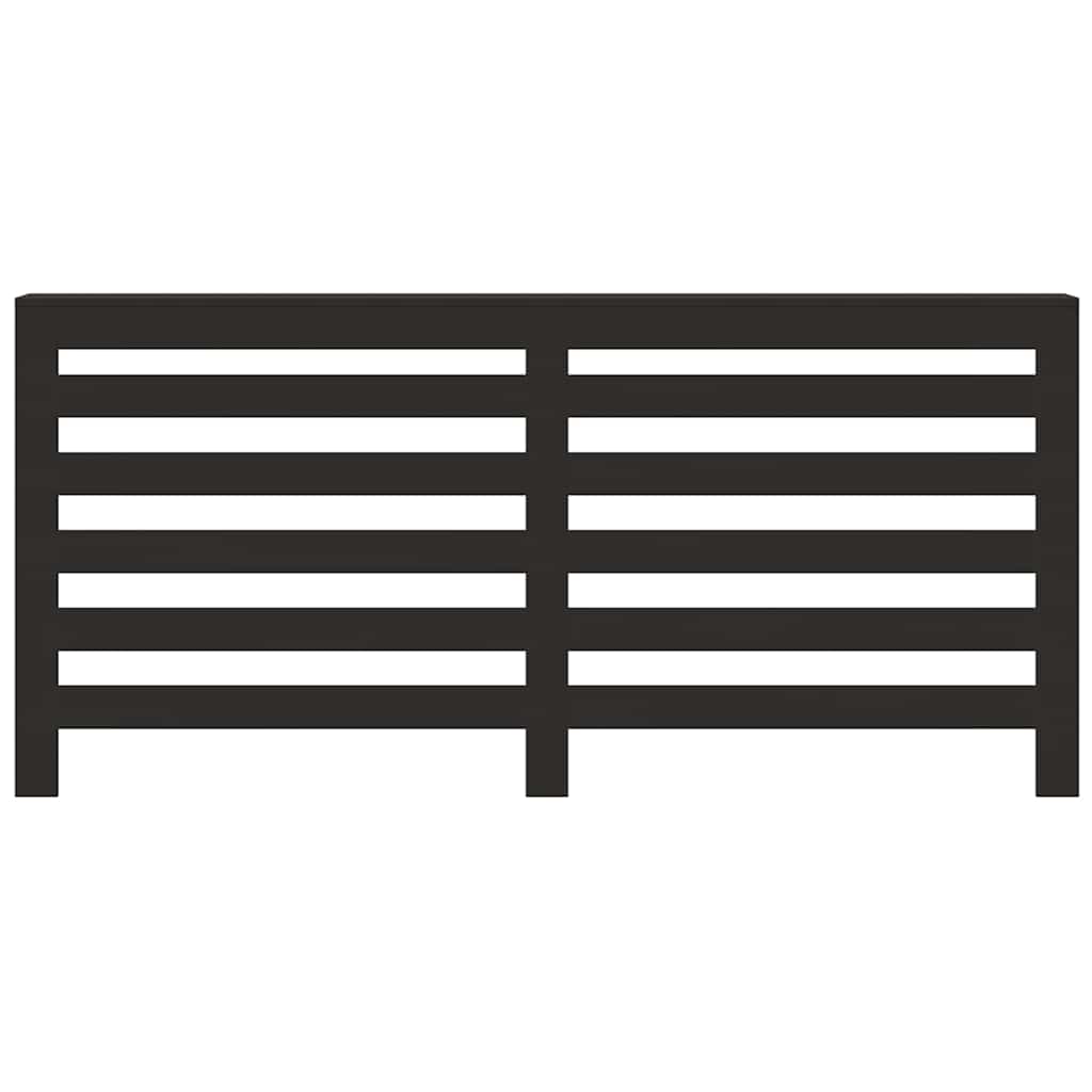 VIDAXL -Radiatorkonstruktion 175x20x82 cm verarbeitetes Holzschwarz