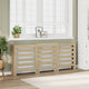 VIDAXL -Radiatorkonstruktion 205x21.5x83.5 cm verarbeitetes Holz Sonoma Eiche Farbe