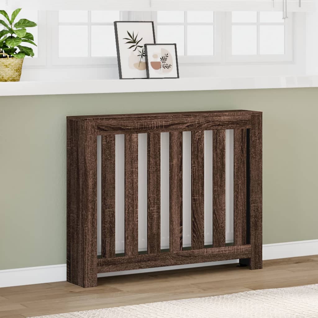 Vidaxx Heizkörperverkleidung 104x20x82 cm Holzwerkstoff, braune Eiche