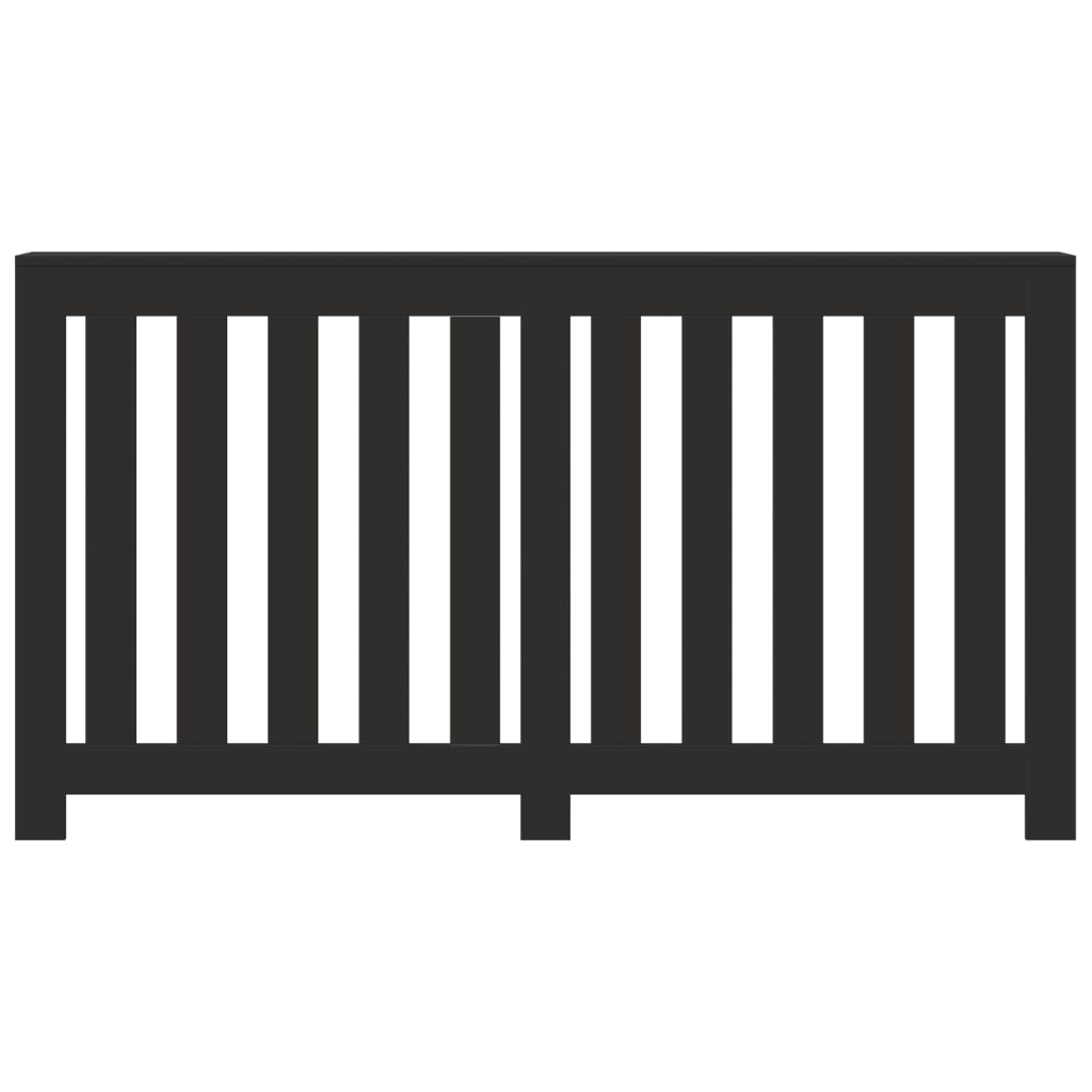 VIDAXL -Radiatorkonstruktion 149x20x82 cm verarbeitetes Holzschwarz