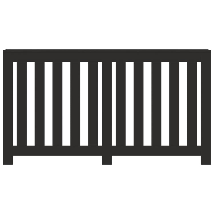 VIDAXL -Radiatorkonstruktion 149x20x82 cm verarbeitetes Holzschwarz