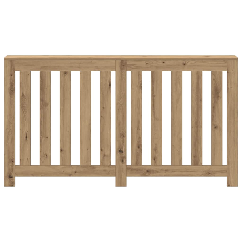 Vidaxx-Heizkörpergehäuse 149 x 20 x 82 cm, handgefertigtes Holz, handwerkliche Eichenfarbe