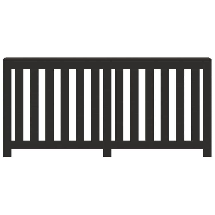 VIDAXL -Radiatorkonstruktion 175x20x82 cm verarbeitetes Holzschwarz