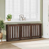 VIDAXL -Radiatorkonstruktion 205x21,5 x 83,5 cm Schnittholzbraunen -Eich