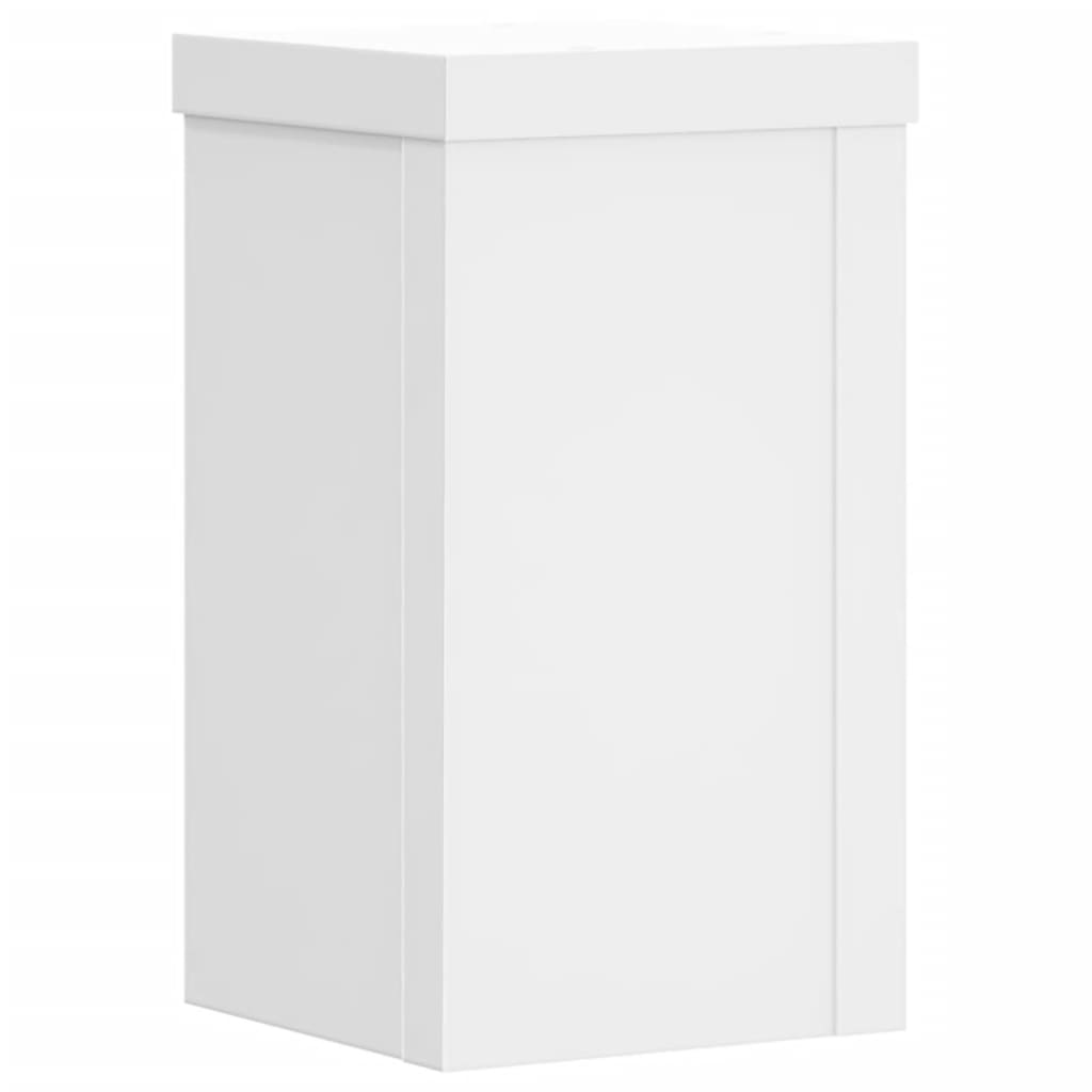 VIDAXL -Anlagenstandards 2 PCs 10x10x18 cm verarbeitetes Holz weiß