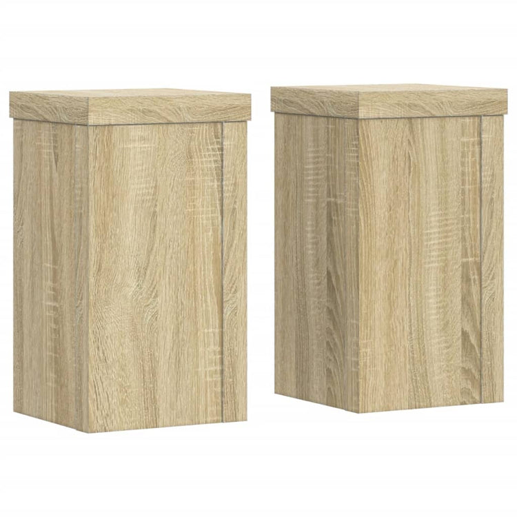 VIDAXL -Anlagenstandards 2 PCs 10x10x18 cm verarbeitetes Holz Sonoma Eiche
