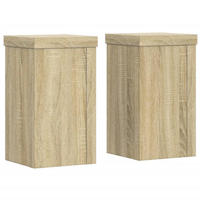 VIDAXL -Anlagenstandards 2 PCs 10x10x18 cm verarbeitetes Holz Sonoma Eiche