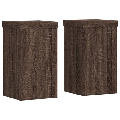 VIDAXL -Pflanzenstandards 2 ST 10x10x18 cm verarbeitete Holzbraune -Eiche