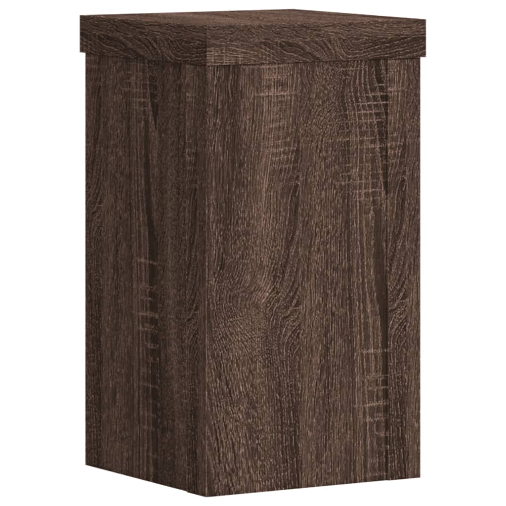 VIDAXL -Pflanzenstandards 2 ST 10x10x18 cm verarbeitete Holzbraune -Eiche