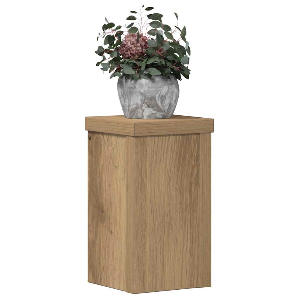 VIDAXL -Pflanzständer 2 PCs 10x10x18 cm Holzhandwerker -Eiche