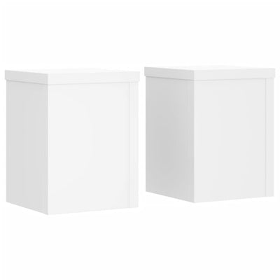 VIDAXL -Pflanzenstandards 2 ST 15x15x20 cm verarbeitetes Holz weiß