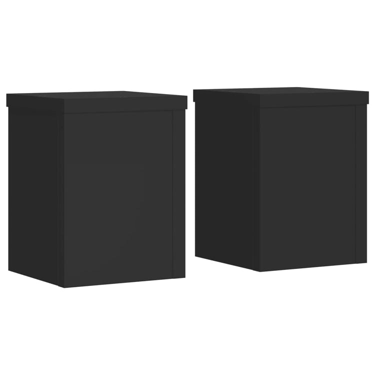 VIDAXL -Pflanzenstandards 2 ST 15x15x20 cm verarbeitetes Holz schwarz