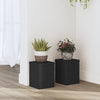 VIDAXL -Pflanzenstandards 2 ST 15x15x20 cm verarbeitetes Holz schwarz