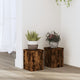 VIDAXL -Pflanzenstandards 2 ST 15x15x20 cm propertiertes Holzgeräuchchen -Eiche