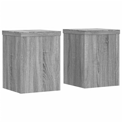 VIDAXL -Anlagenstandards 2 PCs 15x15x20 cm verarbeitetes Holzgrau Sonoma