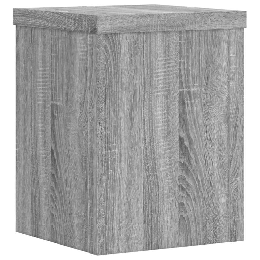 VIDAXL -Anlagenstandards 2 PCs 15x15x20 cm verarbeitetes Holzgrau Sonoma