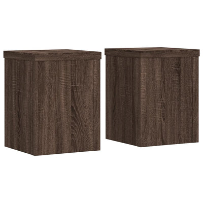 VIDAXL -Pflanzständer 2 ST 15x15x20 cm verarbeiteter Holzbraune -Eiche