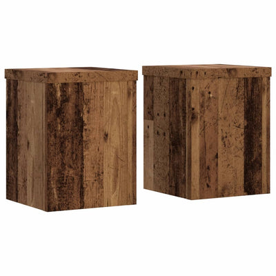 VIDAXL -Pflanzenstandards 2 ST 15x15x20 cm verarbeitetes Holz Oldholz gefärbt