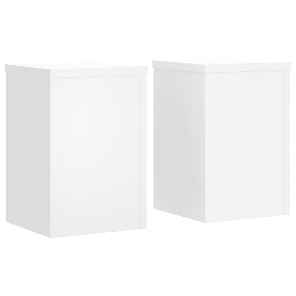 VIDAXL -Pflanzenstandards 2 ST 20x20x30 cm verarbeitetes Holz weiß