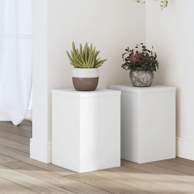 VIDAXL -Pflanzenstandards 2 ST 20x20x30 cm verarbeitetes Holz weiß